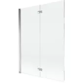 Mexen Mist badwand 2-delig links 130 x 150 , transparant, chroom - 8A9-130-002-01-00-L
