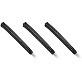 Tlily 3X Wrap Grip Puur Handgemaakt Leermateriaal Standaard Golfclubgrepen Puttergrepen-Zwart