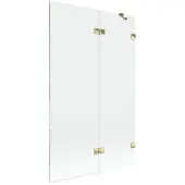 Mexen Lunar badwand 2-delig rechts 110 x 150 , transparant, goud - 897-110-100-50-00-P
