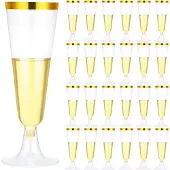 Tlily 25 stuks 150 ml wegwerp champagneglazen transparant