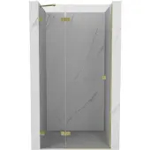 Mexen Lunar douchedeur openslaand links 105 , transparant, goud geborsteld - 834-105-000-55-00-L