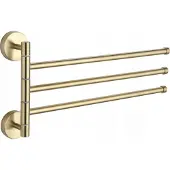 Mexen drievoudige draaibare handdoekhouder, goud - 7039243-50
