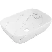 Mexen Rita opbouwwastafel 45 x 32 cm, witte steen - 21084583