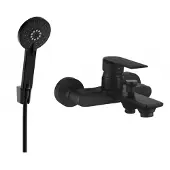 Mexen Royo R40 badkraan met doucheset, zwart - 7223R40-70