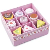 Woet Houten Speelgoed Gebakjes Set - 9 Stuks Taartjes en Cupcakes - Speelgoedeten voor Kinderen - Rollenspel Keukenspeelgoed - Vanaf 2 Jaar
