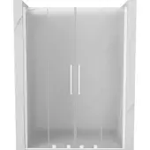 Mexen Velar Duo schuifdouchedeur 150 , matglas, wit - 871-150-000-32-20