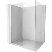 Mexen Kioto douchewand Walk-in 130 x 100 , transparant, wit - 800-130-202-20-00-100