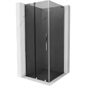 Mexen Velar L schuifdouchecabine 110 x 110 , grafiet, chroom - 871-110-110-43-01