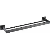 Mexen Vox dubbele handdoekhouder, zwart - 707025-70