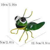 Semoic Insecten metalen wandkunst, 3D sprinkhaan sculptuur, hangend