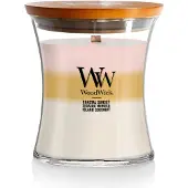 Woodwick Island Getaway Geurkaars Trilogy Medium Hourglass, Crackelt tijdens het branden, 9.7oz