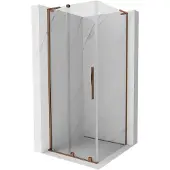 Mexen Velar L schuifdouchecabine 110 x 110 , transparant, roze goud - 871-110-110-03-60