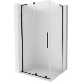 Mexen Velar L douchecabine schuifdeur 100 x 80 , matglas, zwart - 871-100-080-33-70