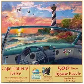 Sunsout INC - Cape Hatteras Drive - 500 stuk Puzzel van Kunstenaar: Dominic Davison - Afmetingen 18" x 24" - MPN# 50080