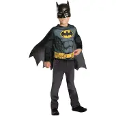 Rubies Kinderen kostuum - - Batman top en masker set - Zwart - 4 tot 8 jaar - Officiële licentie