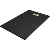Mexen Hugo rechthoekige SMC-douchebak 160 x 70 , zwart, gouden afdekking - 42707016-G