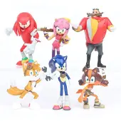 MaxPower Sonic the Hedgehog-actiefiguur, 6-delige set, speelgoedcadeau
