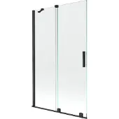 Mexen Velar badwand 2-delig schuifbaar 110 x 150 , transparant, zwart - 896-110-000-01-70