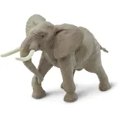 Safari Ltd. African Bull Elephant Beeldje - Realistisch 7,6" Wildlife Figuur - Educatief speelgoed voor jongens, meisjes en kinderen vanaf 3 jaa