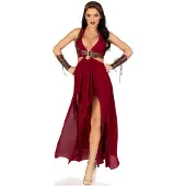 Leg avenue 4 stuks. Warrior Maiden jurk, armmanchetten, schouderharnas, hoofddeksel