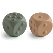 Mushie Duwspeelblokje 2 stuks Gedroogde tijm/ Natural
