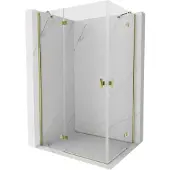 Mexen Mist-H Duo linkerscharnier douchecabine 120 x 75 , transparant, goud - 8A5-120L-075P-50-00