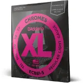 D'addario And Co ECB81-5 CHROMES LONG SCALE LIGHT 5C 45-132
