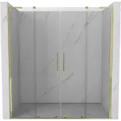 Mexen Velar L Duo douchedeuren schuif 180 , transparant, goud - 871-180-003-02-50