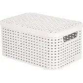 Curver Style Serie - Opberger - S - Lichtgrijs - Rattanstructuur