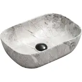 Mexen Rita opzetwastafel 45 x 32 cm, grijze steen - 21084598