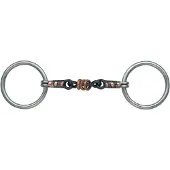 Shires Bit Watertrens sweet iron koper rollers zwart 15