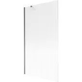 Mexen Next badwand 1-vleugelig 100 x 150 , strepen, gun metal - 895-100-000-00-09-95