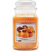 Village Candle Oranje Kaneel Grote Glazen Apotheker Jar Geurkaars 21,25 oz 21 Ounce