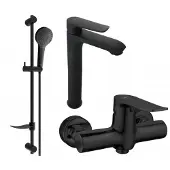 Mexen Pecos DF05 doucheset, zwart - 72714DF05-70