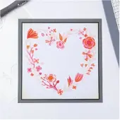 SIZZIX Layered stencil heart wreath -