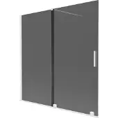 Mexen Velar badwand tweedelig schuifbaar 160 x 150 , grafiet, wit - 896-160-000-41-20