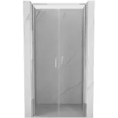 Mexen Exo dubbele scharnierende douchedeur 70 , transparant, chroom - 814-070-000-01-00