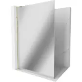 Mexen Kioto L douchewand Walk-in 120 x 200 , spiegel, goud - 800-120-103-50-50