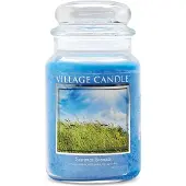 Village Candle Summer Breeze Grote Glazen Apothekerspot, Geurkaars, 21,25 Oz, Blauw