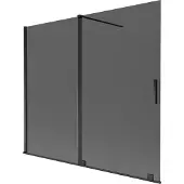 Mexen Velar badwandafscherming 2-delig verschuifbaar 180 x 150 , grafiet, zwart - 896-180-000-41-70