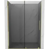 Mexen Velar schuifdouchedeur 160 , grafiet, goud - 871-160-000-41-50