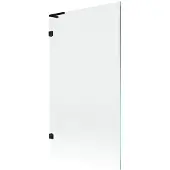 Mexen Lunar L badwand 1-delig 100 x 150 , transparant, zwart - 897L-100-000-70-00