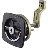 Perko 0931DP1BLK FlushMount vergrendelingsgrendel met versprongen nokkenstang en flexibele polymeer sluitplaat voor 118 tot 2 montagegaten Bl