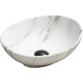 Mexen Elza opzetwastafel 40 x 33 cm, witte steen - 21014091