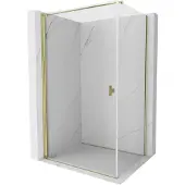 Mexen Mist-B douchecabine scharnierend 85 x 70 , transparant, goud - 8A2T-085-070-50-00