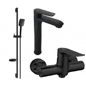 Mexen Pecos DS62 doucheset, zwart - 72714DS62-70