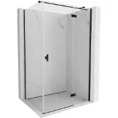 Mexen Mist-H T rechte douchecabine 85 x 95 , transparant, zwart - 8A5T-085-095-70-00-P