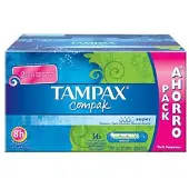 Tampax Tampon - - Compak - Super - 36 eenheden - Gemiddelde stroom