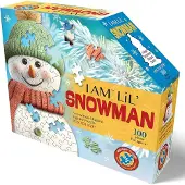 Madd Capp : I Am Lil' Snowman - 100 Stuk Puzzel - Kids Winter Karaktervorm Jigsaw, 23x33 Formaat