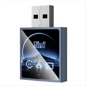 Melitt Draadloze Carplay-adapter USB-dongle bedraad naar 3-in-1